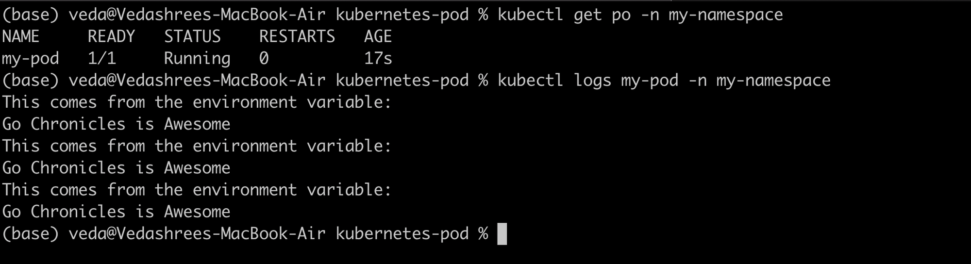 Part II: "Manifest"ing a Kubernetes Pod